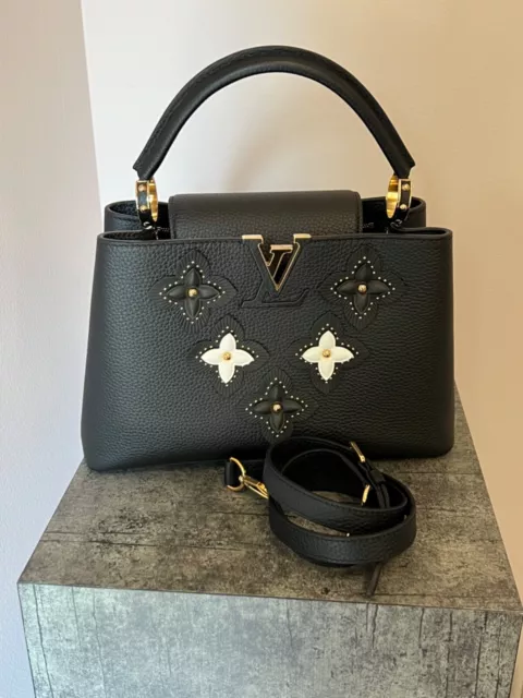 Louis Vuitton Black Flower Capucine PM  Handbag M53850