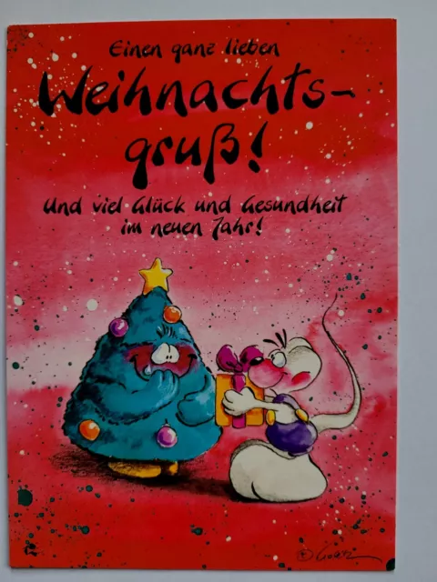 Diddl Weihnachtskarte Karte Rückseite # Girlande # Nr. 12b 12 b  selten