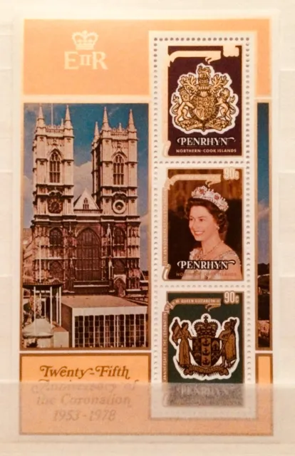 Cook Islands Queen Royal Monarch Coronation Souvenir Sheet Mnh Stamp 01130818