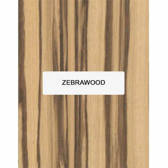 5 KD Zebrawood Binding Strips Wood Sticks for Guitars, Inlay & DIY Crafts