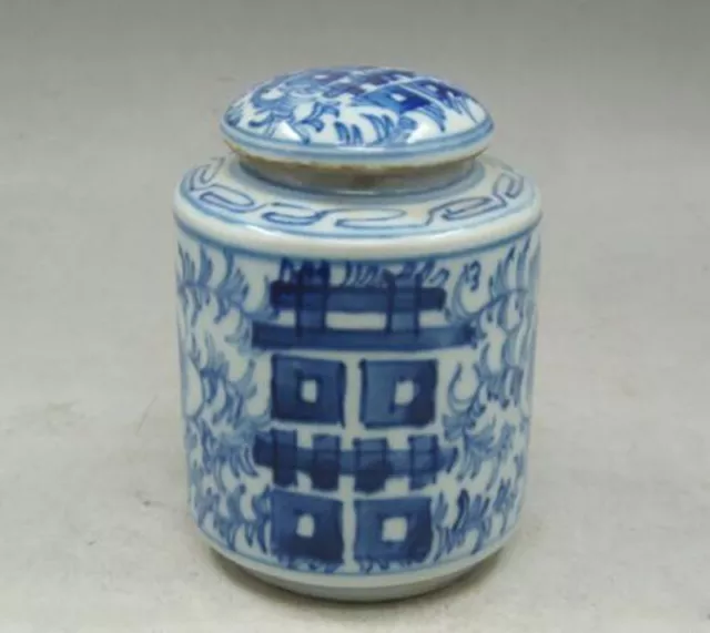 9Cm Ancient Chinese Hand-Painted Flower Blue and White Porcelain Teapots