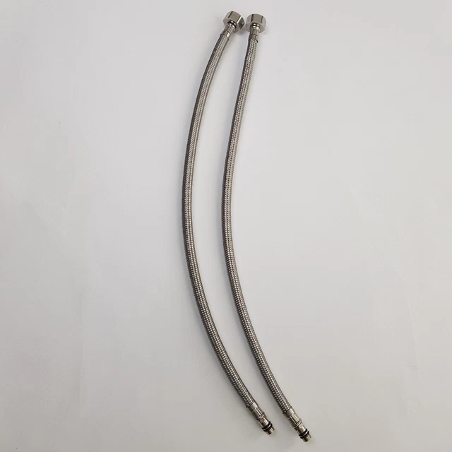 60 cm Basin Tap Connector 10mm x 1/2" Kitchen Bathroom  Mixer Flexi Hose Pipes