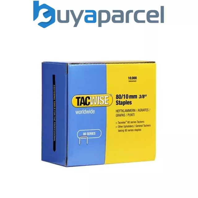 Tacwise 0383 Typ 80 Box mit 10.000 Heftklammern 10 mm für A8016V A8016LN