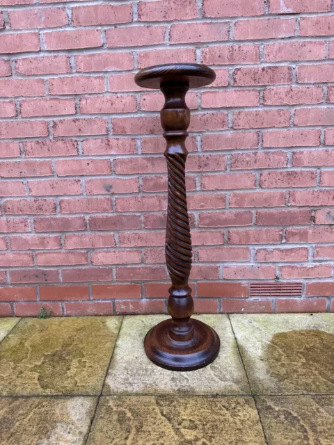 Vintage Style Barley Twist Wooden Wooden Plant Stand Torchere - Rope Twist