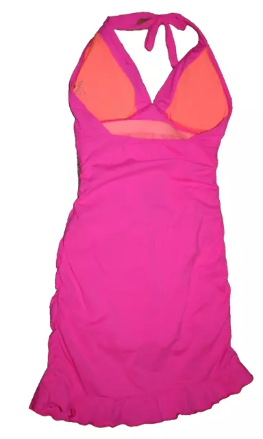 ATHLETA Pink Halter Shirrendipity One Piece Swim Dress SMALL NWT $79 MSRP 2