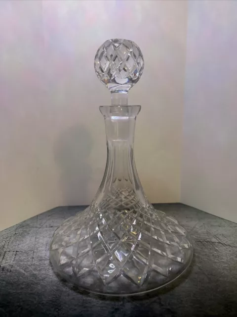 Vintage Large Crystal Decanter with Stopper