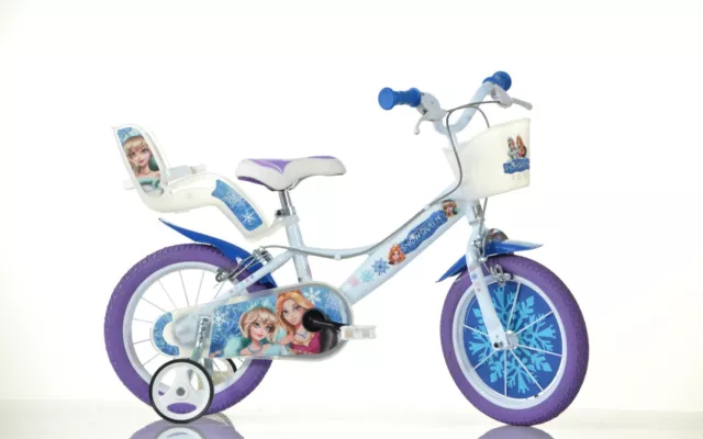 Bici Bicicletta Dino Bikes Snow Queen 4 5 6 7 Anni Bimba Bambina - 144R-Sq