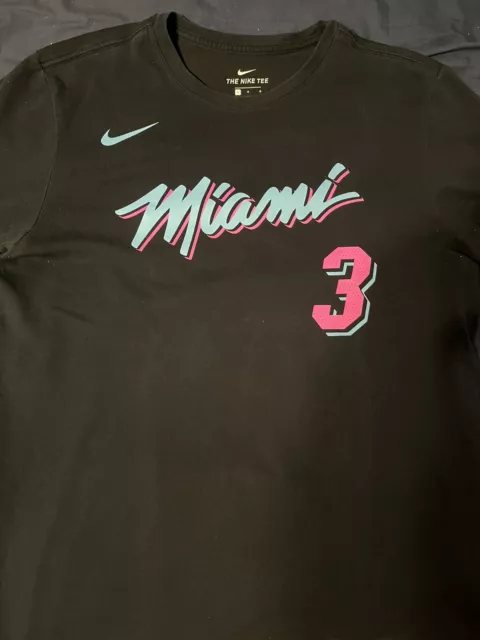 Nike Dwayne Wade Miami Heat Nba Nike City Edition Jersey Size 50 - Length +2