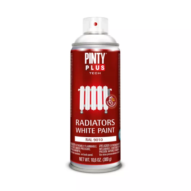 Pintura en spray Pintyplus Tech RAL 9010 400 ml Radiador Blanco