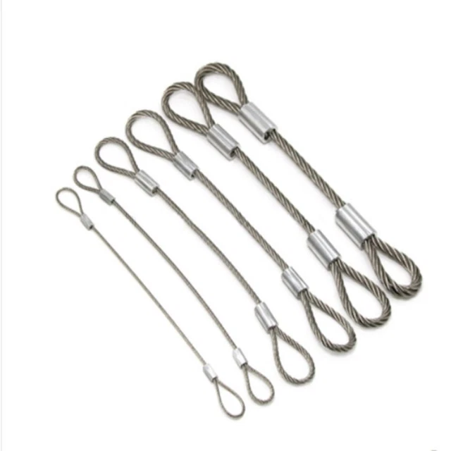 Forti cuscinetti di carico acciaio inox fune metallica lampade sicurezza corda sospesa