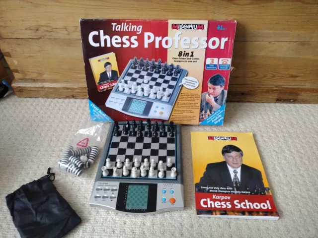  Millennium Karpov Schachschule (Chess School) - Talking  Electronic Computer Set : Toys & Games