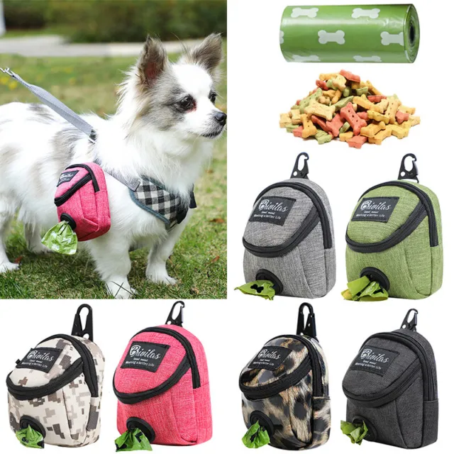 Bolsa de golosinas para perro soporte para caca mascota bolsa de residuos donante bolsa de entrenamiento para perros