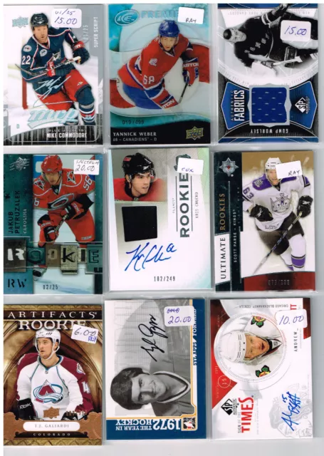HUGE Lot Of 2009-10 Autos - Game Used - Rookies - Parallels - Inserts - Base