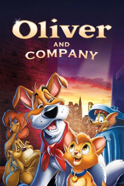 Oliver And Company Film 1988 Walt Disney Affiche 45X32Cm Cartoon