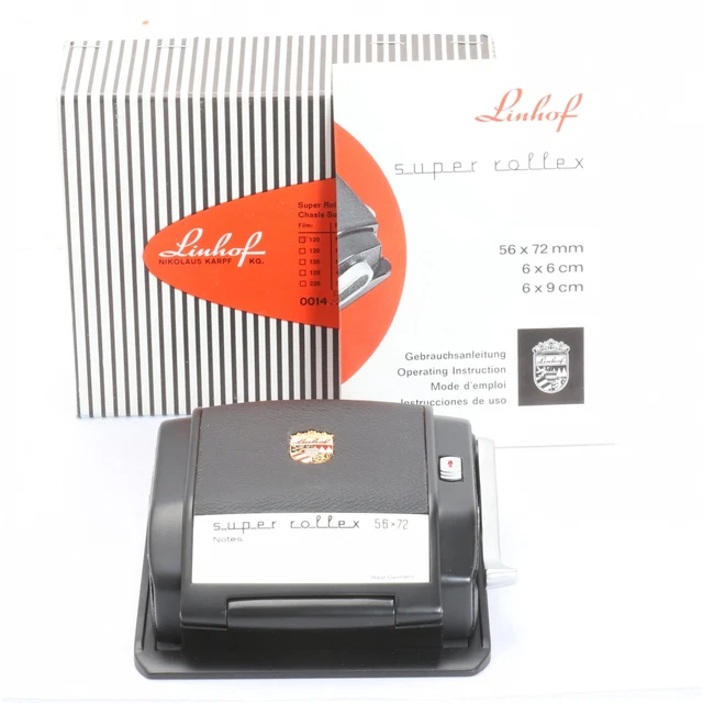 Linhof Super Rollex 56x72 Film Arrière Technika Cassette Magazine + Top (251698)