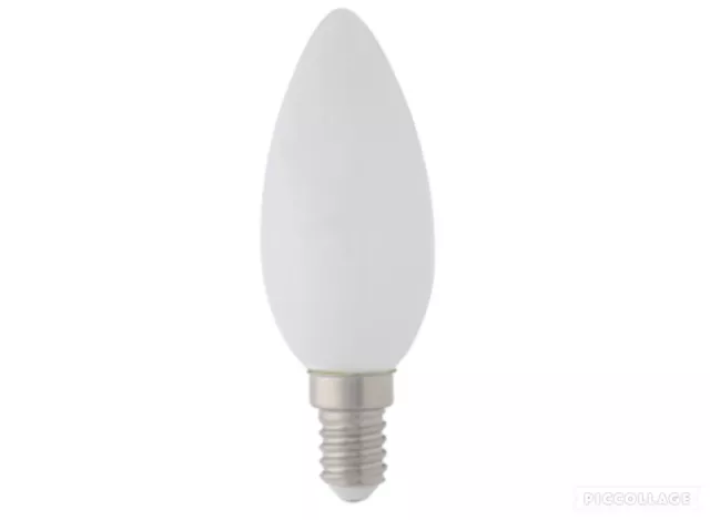 4w LED Candle Opal Frosted Filament Light Bulbs 40w SES Small Screw In E14