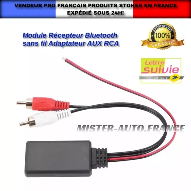 Bluetooth Universel Sans Fil Audio Module Récepteur Voiture ★Adaptateur AUX 2RCA