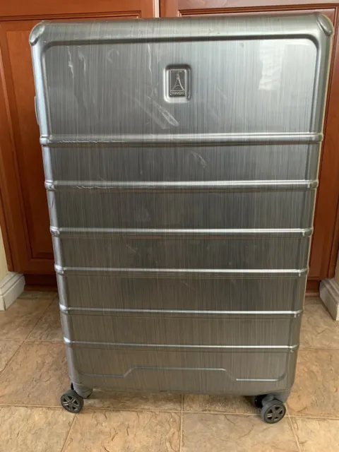 TRAVELPRO 30” LARGE Check-In Expandable Hardside Spinner Luggage Silver ...