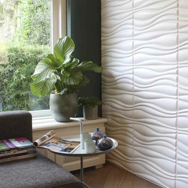 WallArt 24x Panneauxmuraux3D GA-WA04 Waves 01 OBF