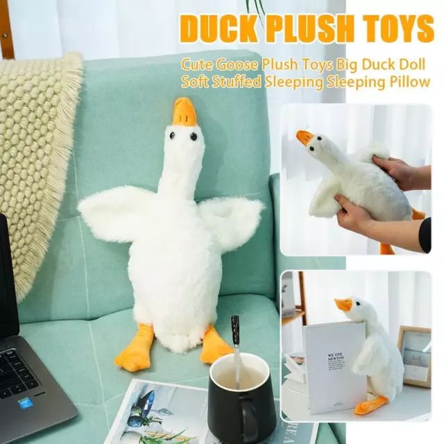 Kids Cute Duck Big White Goose Plush Doll Toy Soft GX Cushion Pi Baby P6G0
