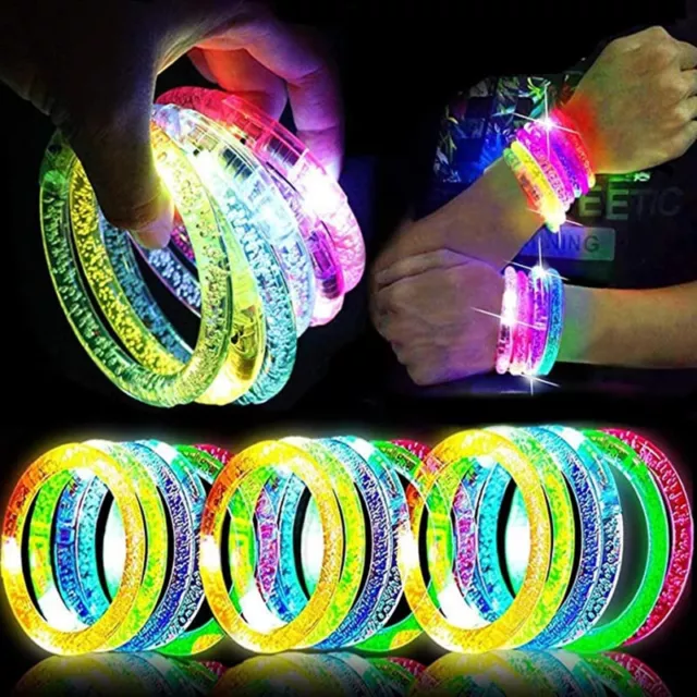 Bangle Bracelet Flash Glow Band Light-Up El Led Motion Sound Activated Wristband