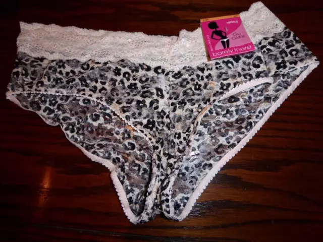 NWT BARELY THERE Go Girlie Nylon Spandex Lace Hipster Panties Animal 2124 L  / 7 $12.59 - PicClick