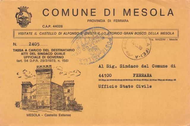 Al13-23A) Busta Comune Di Mesola Ferrara Castello Estense Gran Bosco
