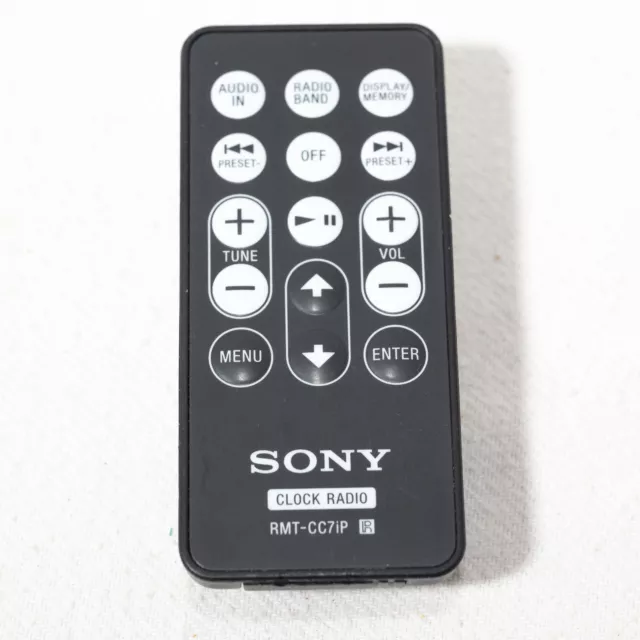 Sony RMT-CC7iP Clock Radio Remote Control - Genuine OEM - Tested & Working!
