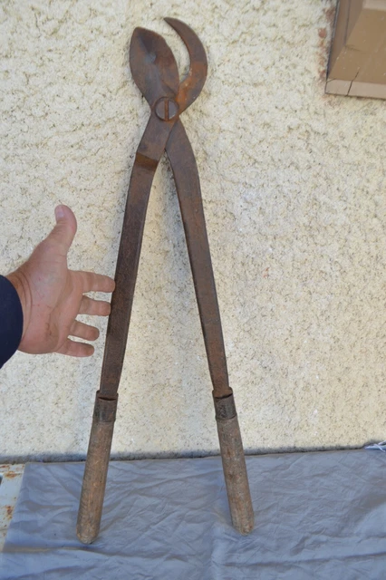 Grande Cisaille Ancienne – Outil De Jardin Ou De Collecteur, état D’occasion