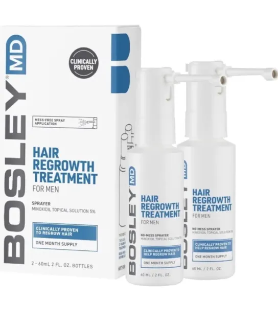 Bosley MD Men Hair Regrowth Treatment (Extra Strength) - 2 PC 60 ml Exp 04/24+