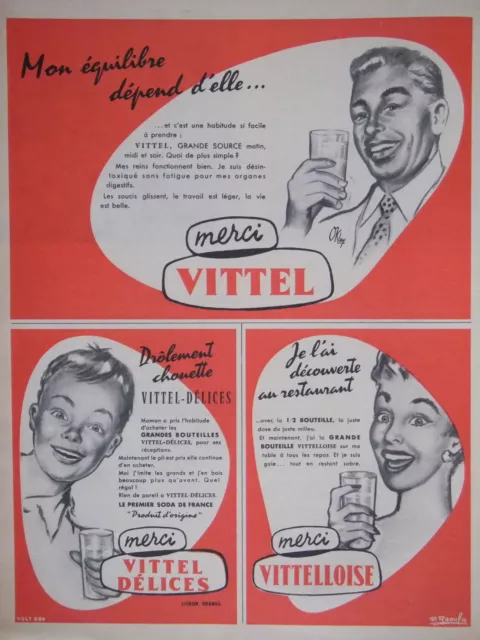 Publicité Presse 1956 Vittelloise Vittel Délices Citron - Dessin O'kley P.raoul