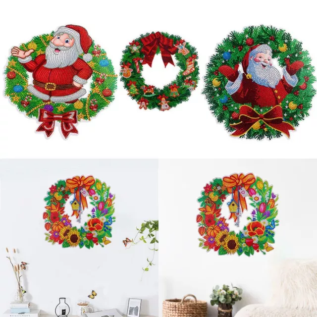 Weihnachtsmann 5D DIY Stickerei Schneemann Diamant Malerei Weihnachtskranz