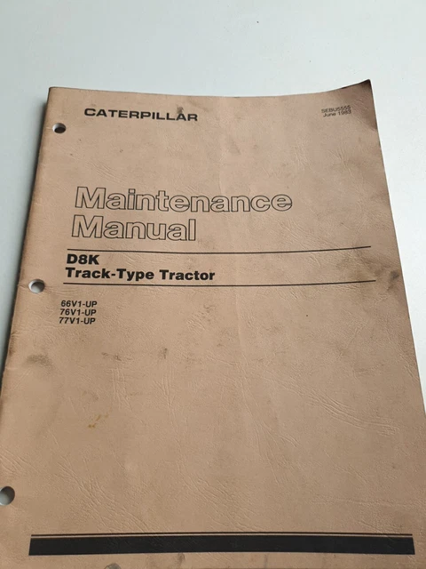 CAT CATERPILLAR D8K Crawler Tractor Dozer Lubrication & Maintenance ...