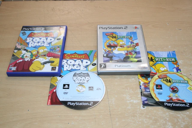 The Simpsons Road Rage Sur PS2 - Jeu Complet En Français (très Bon état)