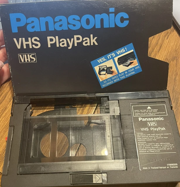 PANASONIC VHS PLAYPAK VYMW0009 in Box Lets you play mini cassettes in
