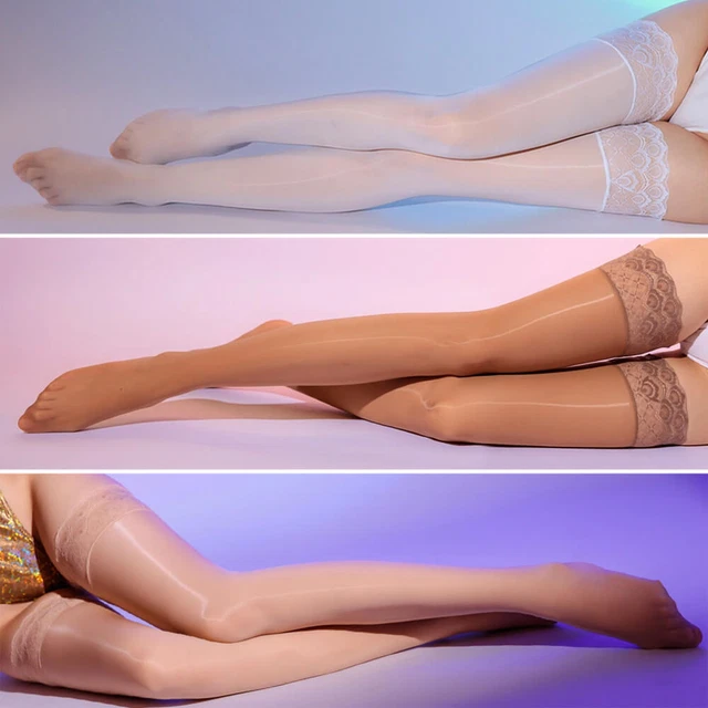 2023 Oil Shine Glossy Stockings Body Shiny Thigh High Stockings
