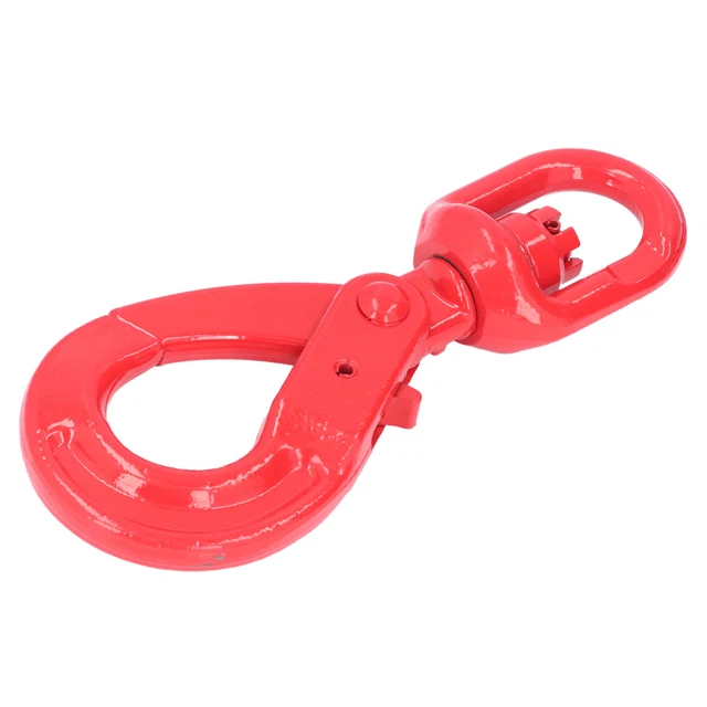 Crane Hook Painting Forged Steel Self Locking Safety Rotating Hook Parts FEI