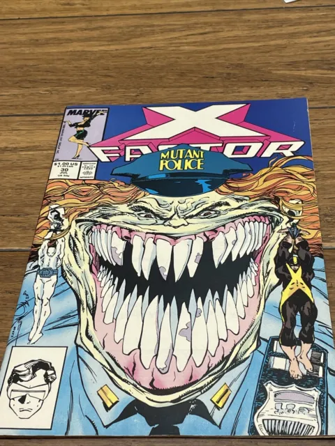 X-Factor Vol. 1 No. 30 July 1988 Mutant Police Marvel Comics Comic Book