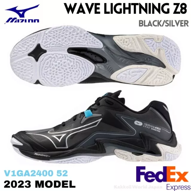 MIZUNO Volleyball Shoes WAVE LIGHTNING Z8 V1GA2400 52 Black/Silver FEDEX NEW