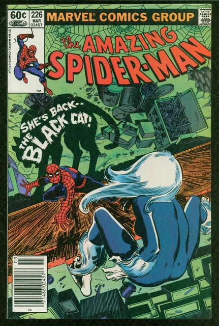 AMAZING SPIDERMAN 226 MAR 1982 NEWSSTAND FINE Marvel Comic BLACK CAT 22-1614
