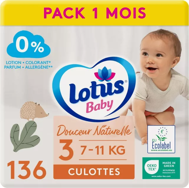 Lotus Baby Douceur Naturelle Windeln Weiß Größe 3 136 Stck