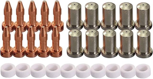 30pcs Consumables Electrode Tip Nozzles for ESAB PT-23/27 Plasma Cutter Torch 2
