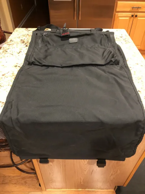 Tumi Black Ballistic Nylon Garment Bag Travel Luggage With Strap Luggage Tag EUC 10