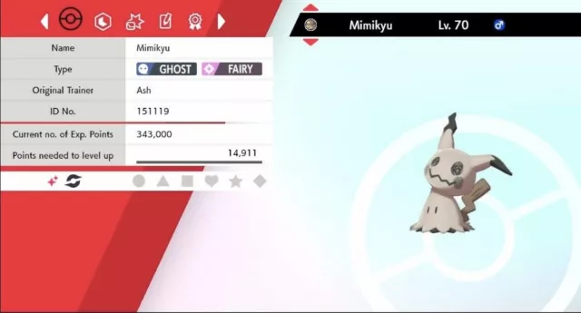 6IV Shiny Mimikyu Pokemon Scarlet and Violet