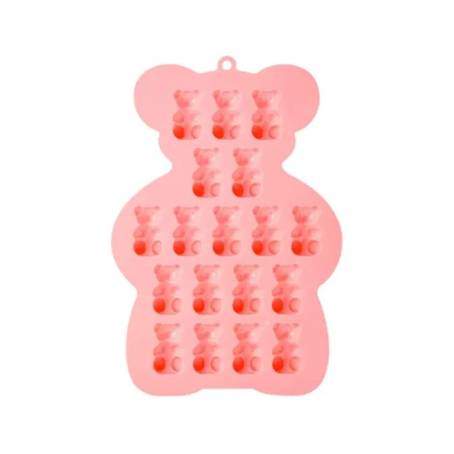 18 Cavities Fondant Moulds Silicone Chocolate Molds Candy Mould Bear Shaped