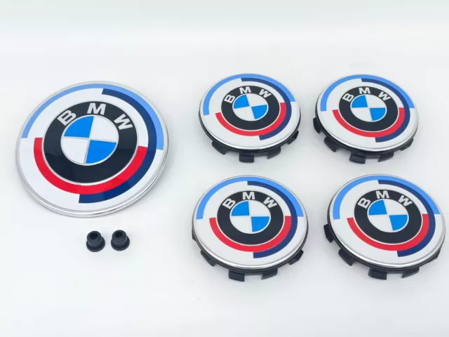 Neu Original BMW 50 Jahre M Motorspor Set Felgendeckel Emblem Heckklappe