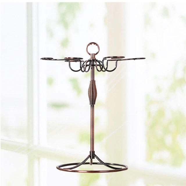 1pc Vintage Wine Glass Cup Holder Stemware Upside Down Hanging Rack Iron