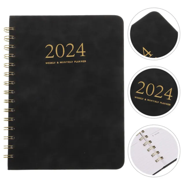 Spiral Bound Journal Academic Diary 2023-2024 Weekly Planner Pu