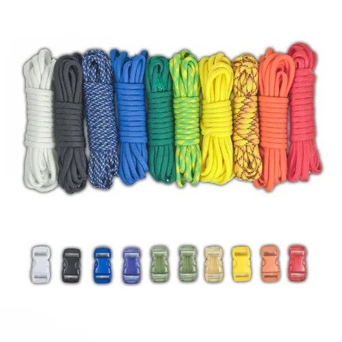 Craft County Rainbow Paracord Bracelet Kit DIY Project - 10 Feet Per Hank