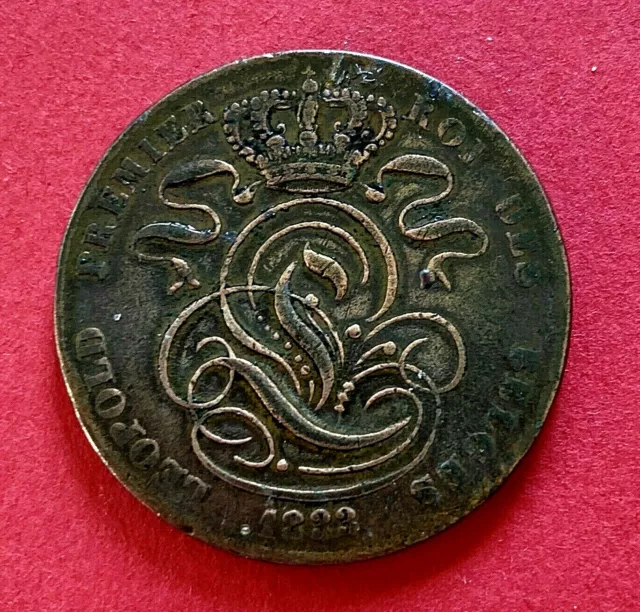 Belgique - Belgium - Léopold Ier - Très Jolie monnaie de 5 Centimes 1833 KM#5.1 2